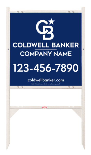 Angle Iron Frame W/ 2 Rider Inserts And Reflective Office Sign Panel Unit, 24"H X 24"W, 3mm Aluminum Composite