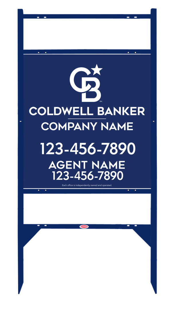 Angle Iron Frame W/ 2 Rider Inserts And Reflective Agent Sign Panel Unit, 25"H X 24"W, 3mm Aluminum Composite