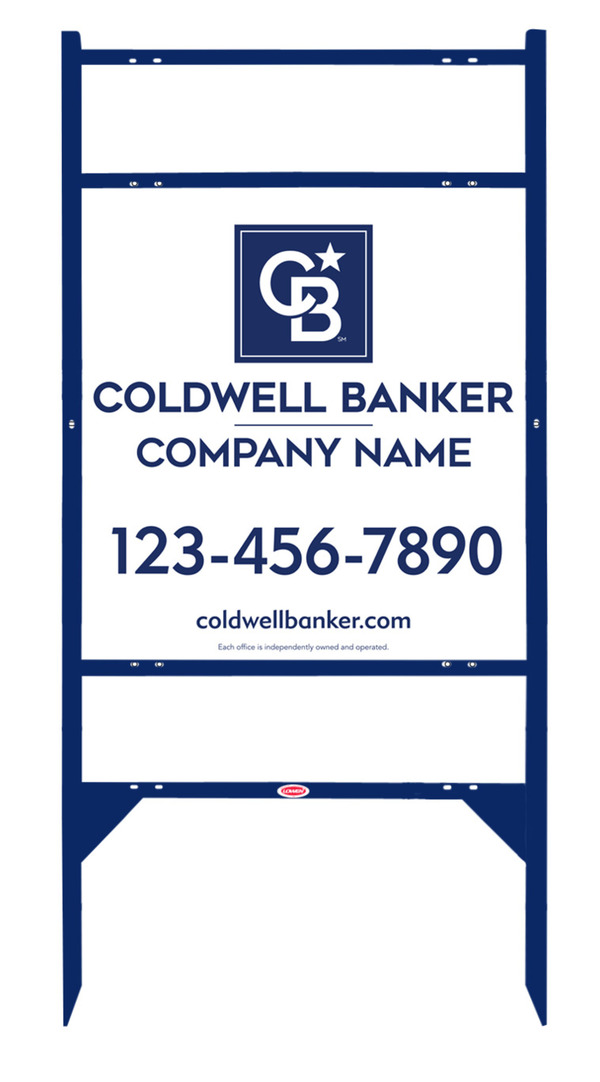 Angle Iron Frame W/ 2 Rider Inserts And Reflective Office Sign Panel Unit, 25"H X 24"W, 3mm Aluminum Composite