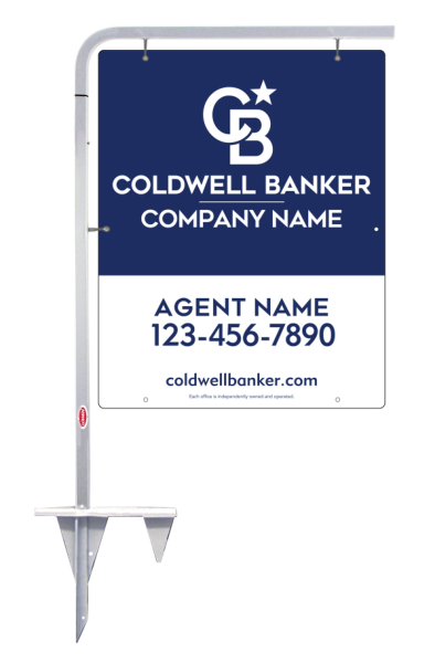 Tubular Stake And Agent Sign Panel Unit, 30"H X 24"W, 3mm Aluminum Composite