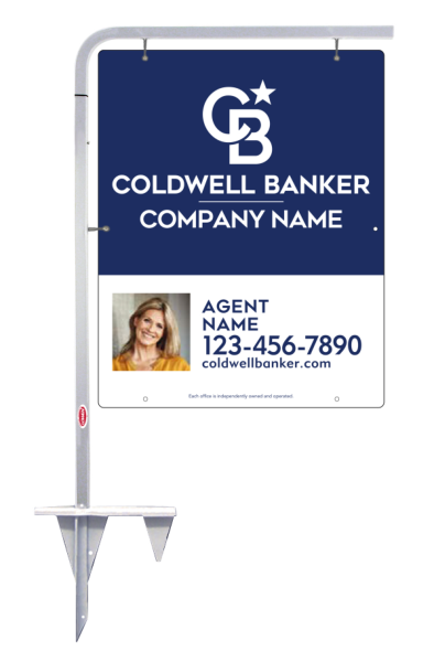 Tubular Stake And Agent Photo Sign Panel Unit, 30"H X 24"W, 3mm Aluminum Composite