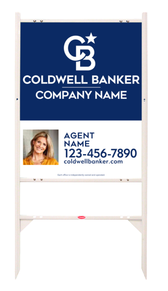 Angle Iron Frame And Agent Photo Sign Panel Unit, 30"H X 24"W, 3mm Aluminum Composite