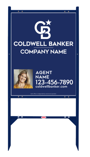 Angle Iron Frame And Agent Photo Sign Panel Unit, 30"H X 24"W, 3mm Aluminum Composite