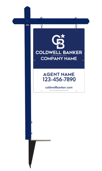 Sign Post And Agent Sign Panel Unit, 30"H X 24"W, 3mm Aluminum Composite