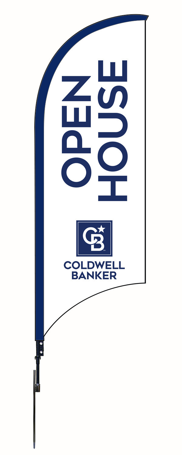 Coldwell Banker® Real Estate OPEN HOUSE FEATHER FLAG AND POLE, 9foot