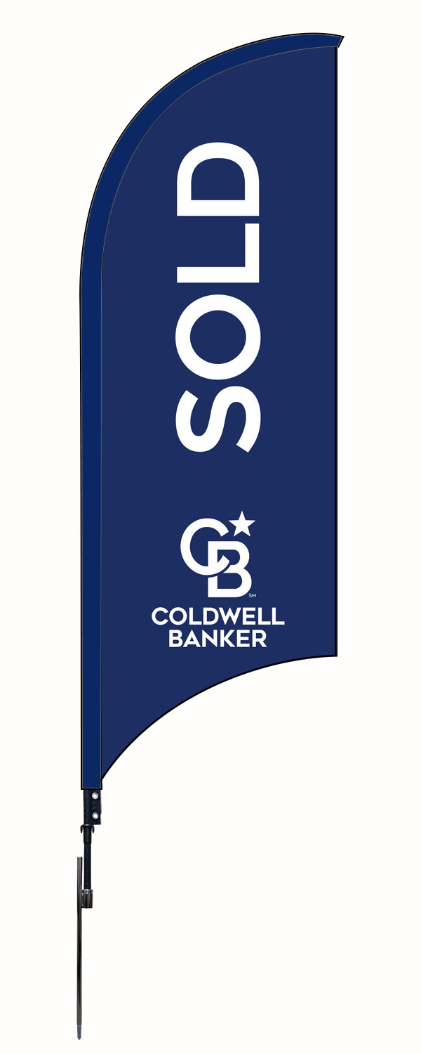 Coldwell Banker NRT Chicago Real Estate SOLD FEATHER FLAG AND POLE, 9-foot