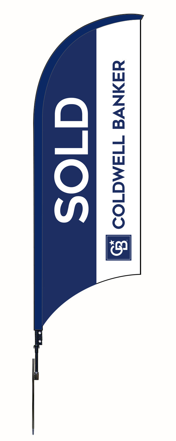 Coldwell Banker NRT Chicago Real Estate SOLD FEATHER FLAG AND POLE, 9-foot