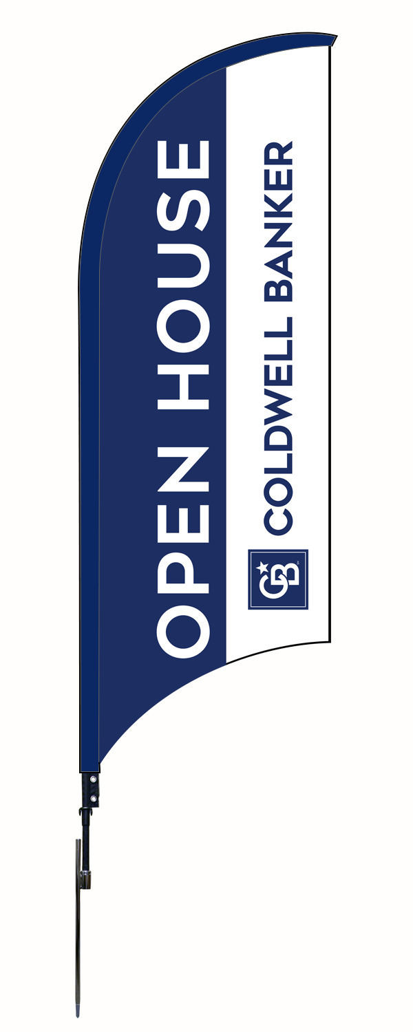 Coldwell Banker® Real Estate OPEN HOUSE FEATHER FLAG AND POLE, 9foot