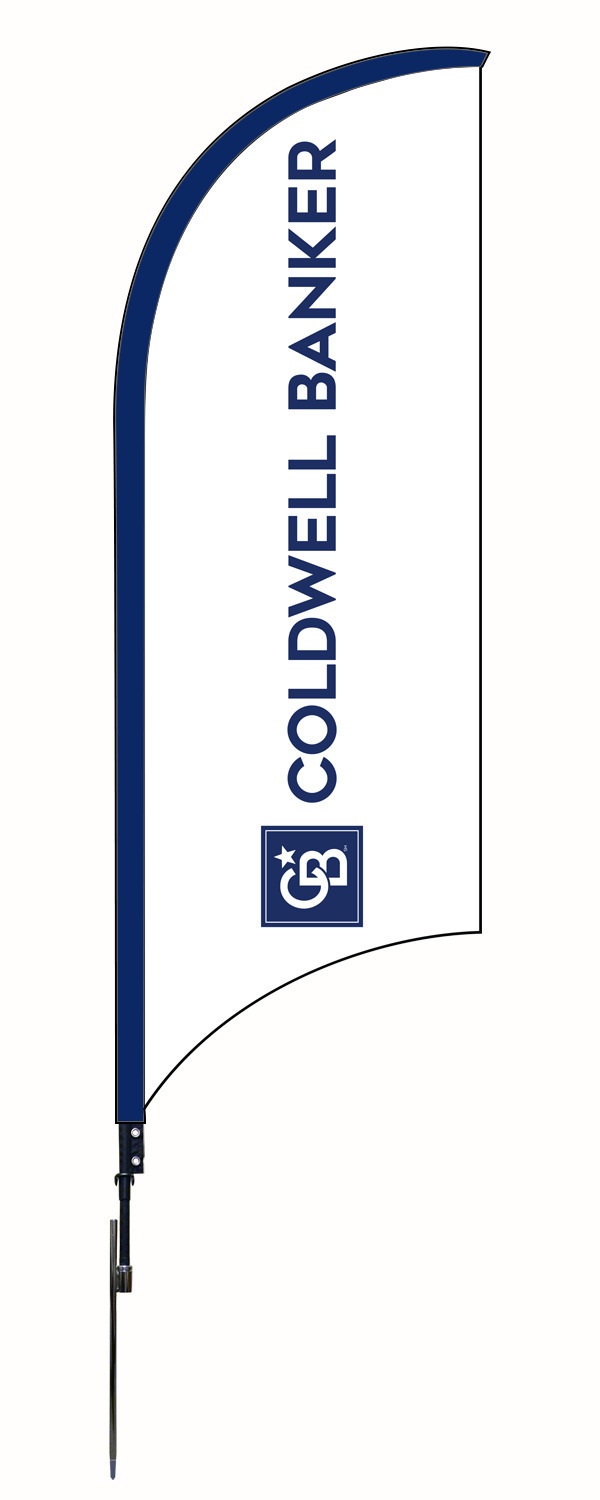 Coldwell Banker NRT Chicago Real Estate FEATHER FLAG AND POLE, 9-foot