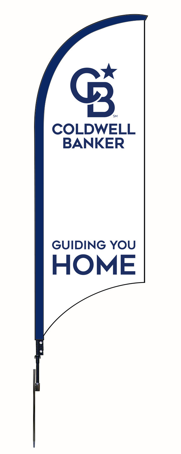 Coldwell Banker NRT Chicago Real Estate FEATHER FLAG AND POLE, 9-foot
