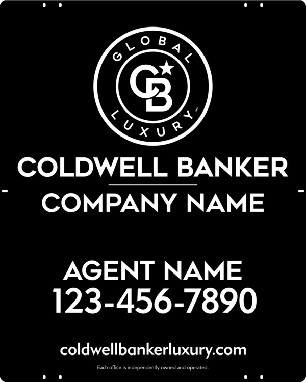Agent Sign Panel, 30"H X 24"W, Poly
