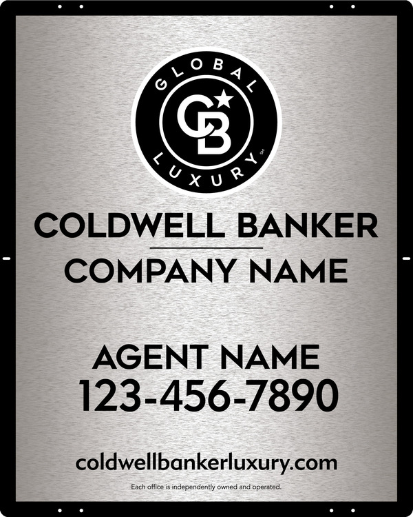 Agent Sign Panel, 30"H X 24"W, 3mm Brushed Aluminum Composite