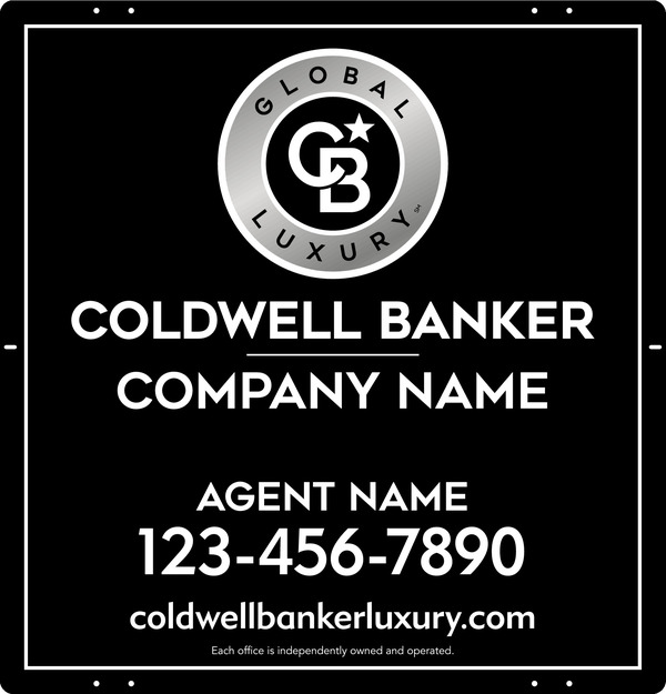 Reflective Agent Sign Panel, 25"H X 24"W, 3mm Aluminum Composite