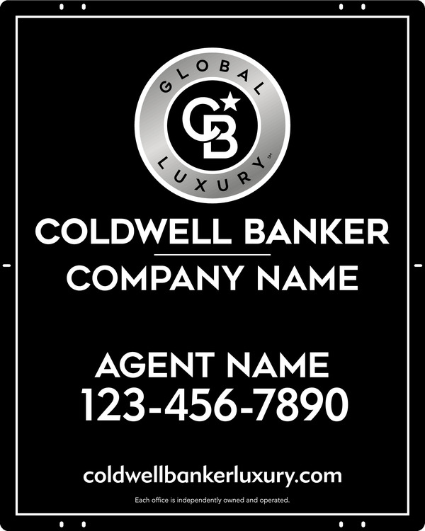 Agent Sign Panel, 30"H X 24"W, Poly