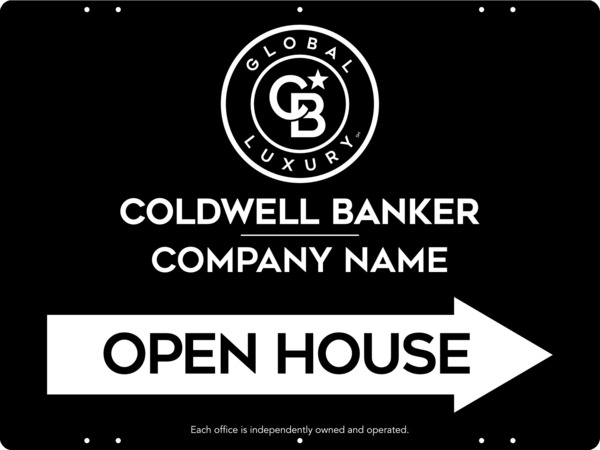Directional Office Open House Sign Panel, 18"H X 24"W, Steel