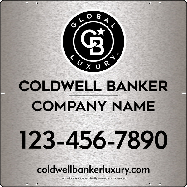 Office Sign Panel, 24"H X 24"W, 3mm Brushed Aluminum Composite