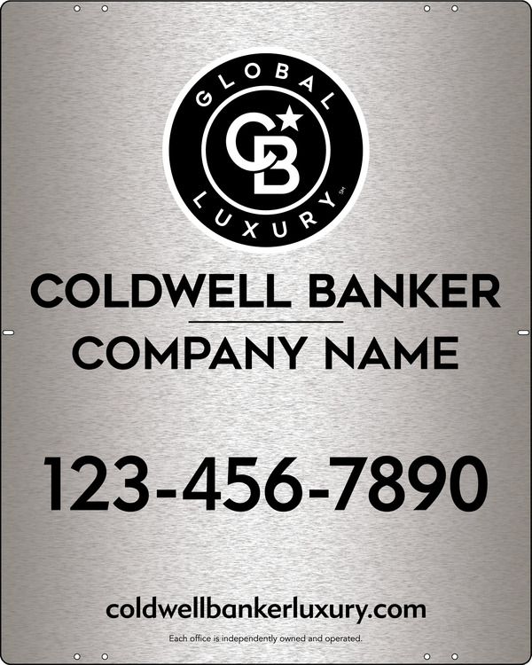 Office Sign Panel, 30"H X 24"W, 3mm Brushed Aluminum Composite