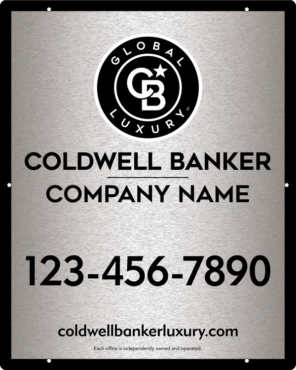 Office Hanging Sign Panel, 30"H X 24"W, 3mm Brushed Aluminum Composite