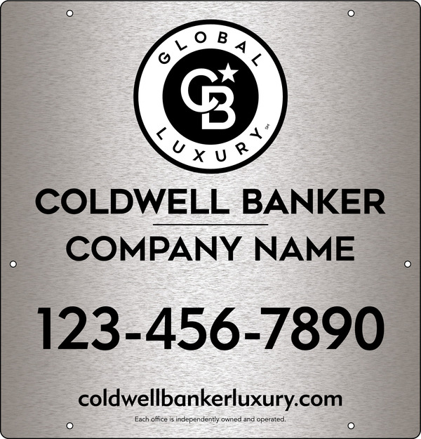 Office Hanging Sign Panel, 25"H X 24"W, 3mm Brushed Aluminum Composite