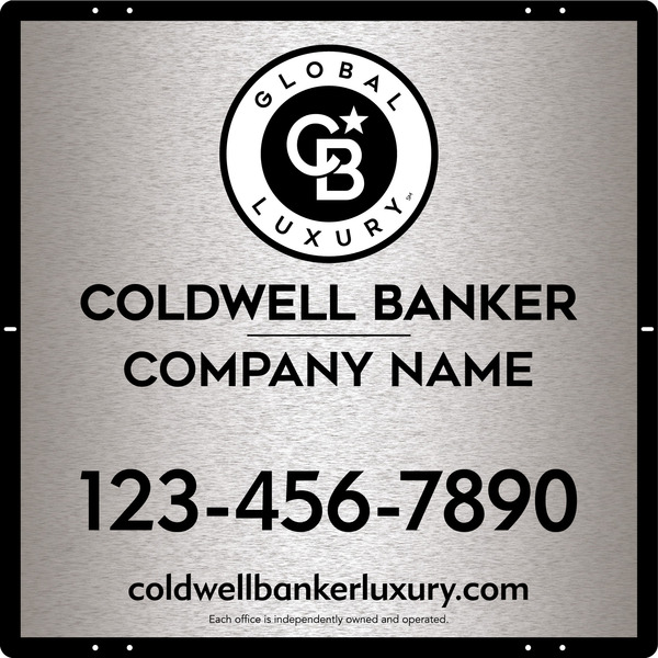 Office Sign Panel, 24"H X 24"W, 3mm Brushed Aluminum Composite