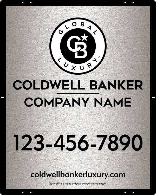 Office Sign Panel, 30"H X 24"W, 3mm Brushed Aluminum Composite