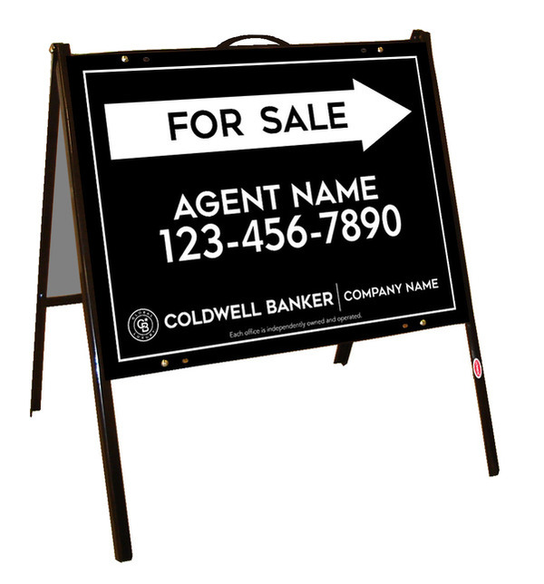 A-Frame And Agent For Sale Sign Panel Unit, 18"H X 24"W, .050 Poly
