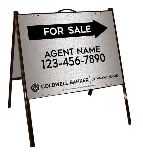 A-Frame And Agent For Sale Sign Panel Unit, 18"H X 24"W, .050 Poly