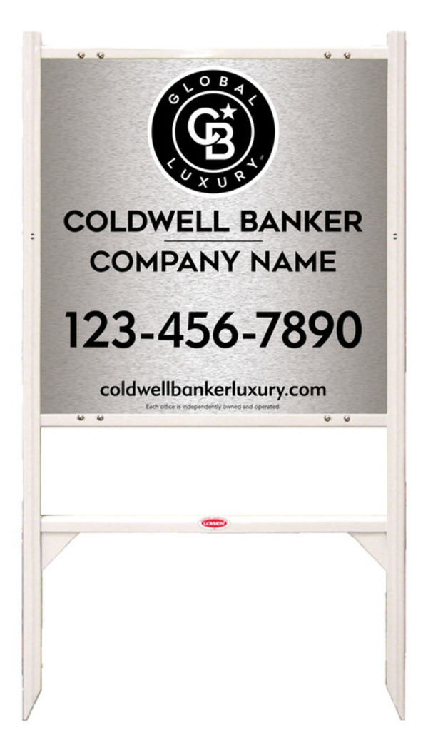 Angle Iron Frame And Office Sign Panel Unit, 24"H X 24"W, Brushed Aluminum Composite