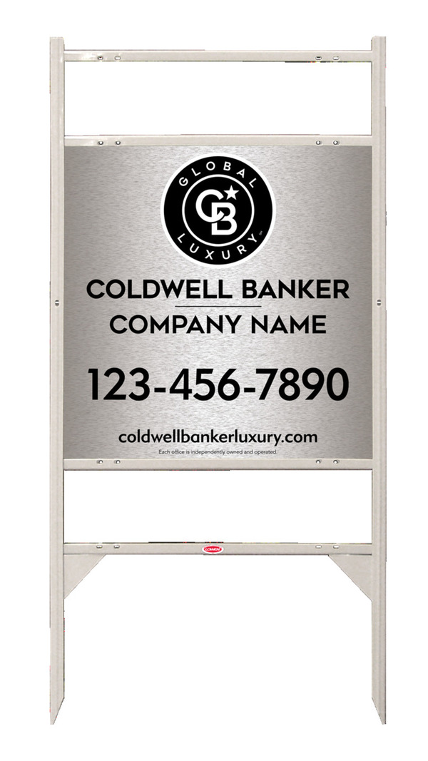 Angle Iron Frame W/ 2 Rider Inserts And Office Sign Panel Unit, 24"H X 24"W, Brushed Aluminum Composite
