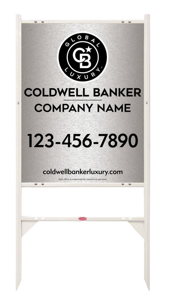 Angle Iron Frame And Office Sign Panel Unit, 30"H X 24"W, Brushed Aluminum Composite