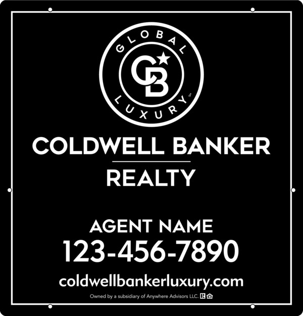 Reflective Agent Hanging Sign Panel, 25"H X 24"W, 3mm Aluminum Composite