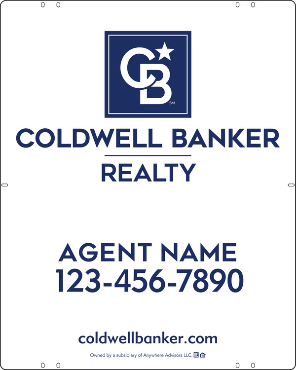 Agent Sign Panel, 30"H X 24"W, Poly