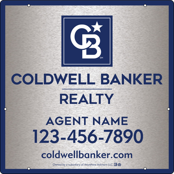 Agent Hanging Sign Panel, 24"H X 24"W, 3mm Brushed Aluminum Composite