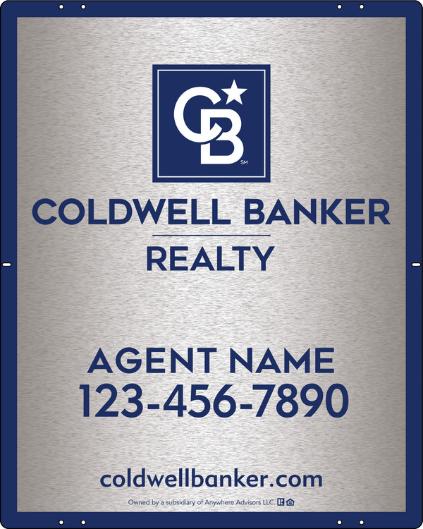 Agent Sign Panel, 30"H X 24"W, 3mm Brushed Aluminum Composite