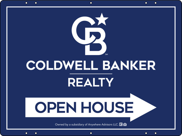 Directional Office Open House Sign Panel, 18"H X 24"W, Steel