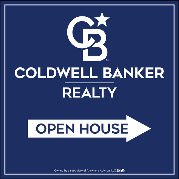 Directional Office Open House Sign Panel, 24"H X 24"W, 4mm Corrugated