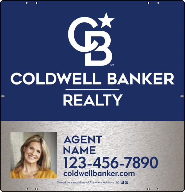 Agent Photo Sign Panel, 25"H X 24"W, 3mm Brushed Aluminum Composite