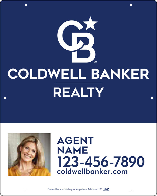 Agent Photo Hanging Sign Panel, 30"H X 24"W, Steel