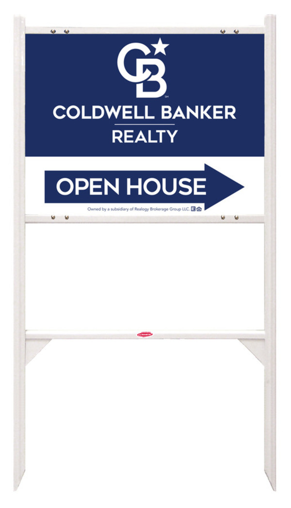 Angle Iron Frame And Office Open House Sign Panel Unit, 18"H X 24"W, Steel