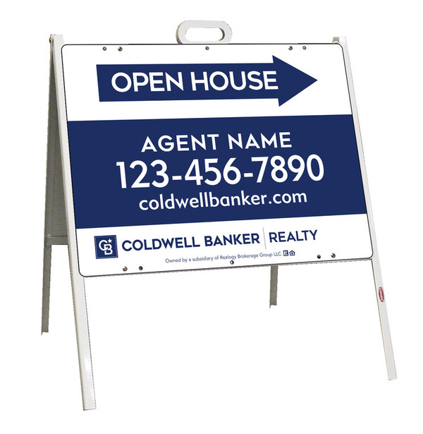 A-Frame And Agent Open House Sign Panel Unit, 18"H X 24"W, Steel