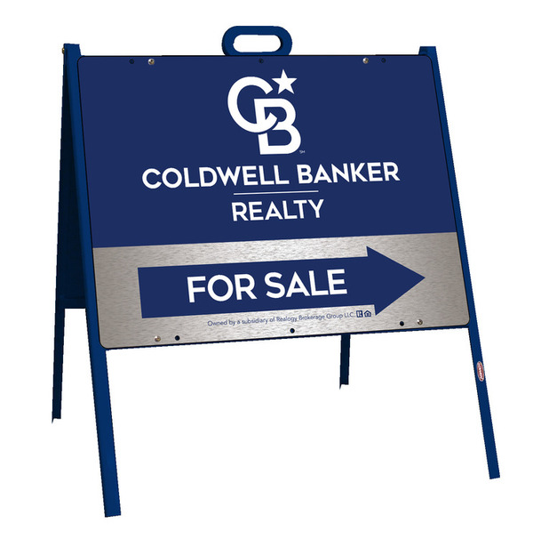 A-Frame And Office For Sale Sign Panel Unit, 18"H X 24"W, Brushed Aluminum Composite
