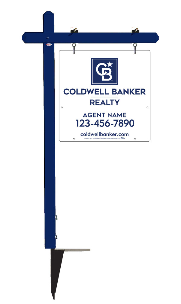 Sign Post And Agent Sign Panel Unit, 24"H X 24"W, 3mm Aluminum Composite