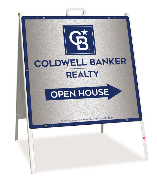 A-Frame And Office Open House Sign Panel Unit, 24"H X 24"W, Brushed Aluminum Composite