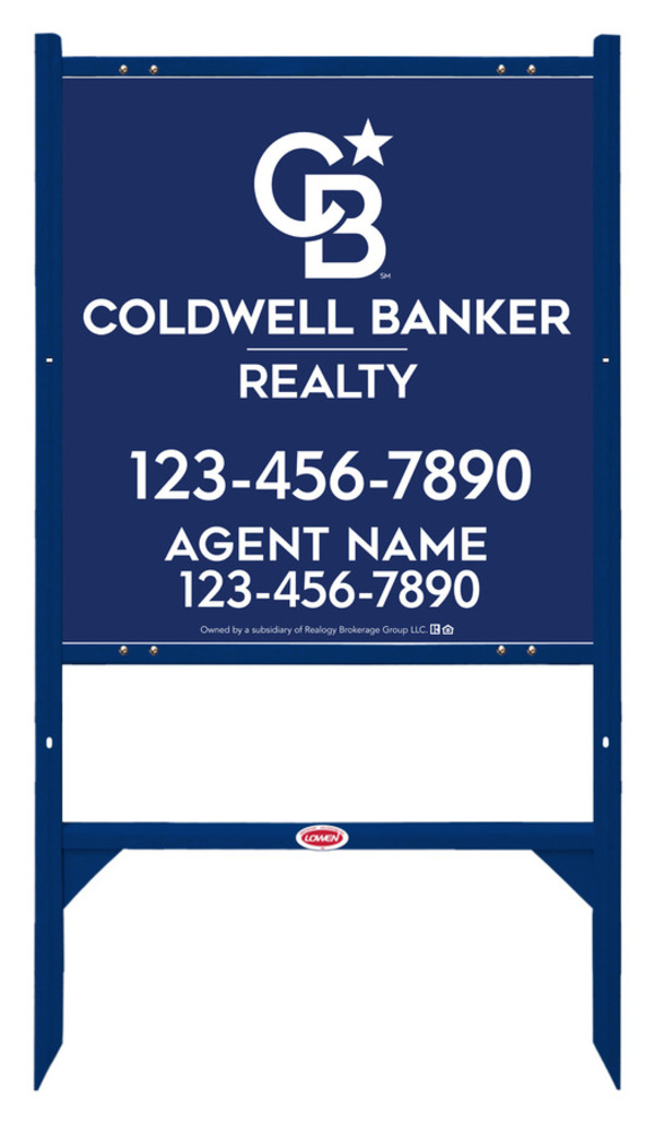 Angle Iron Frame And Agent Sign Panel Unit, 25"H X 24"W, 3mm Aluminum Composite