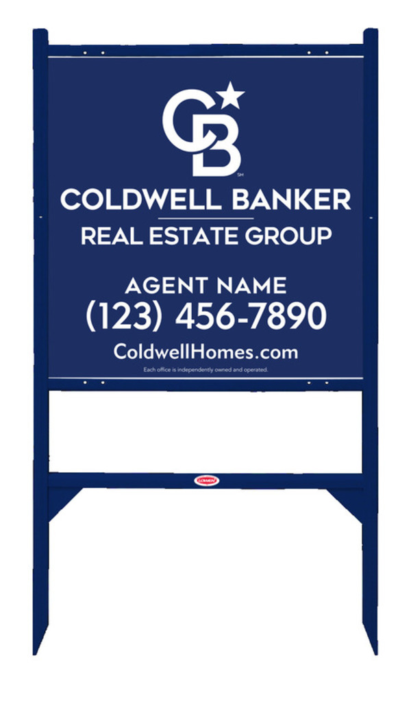 Angle Iron Frame And Agent Sign Panel Unit, 24"H X 24"W, Steel