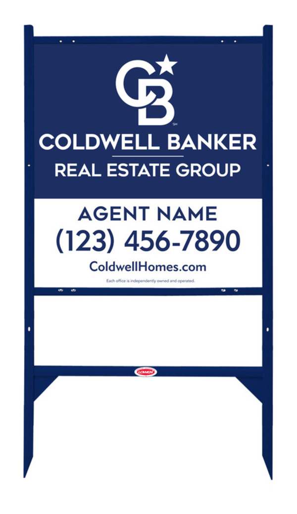 Angle Iron Frame And Agent Sign Panel Unit, 25"H X 24"W, Steel