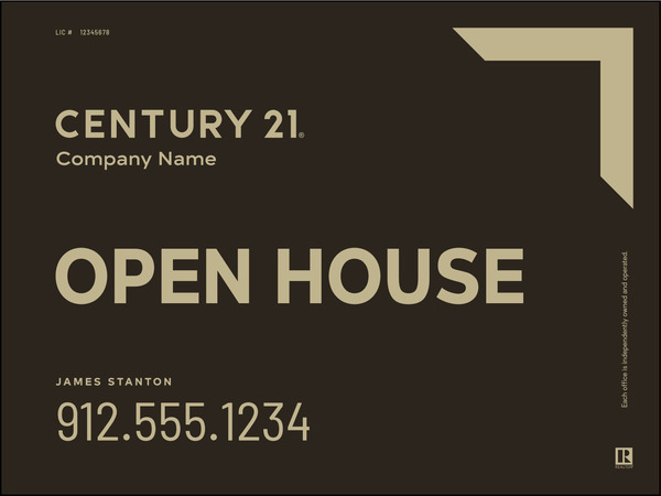 Directional Open House Sign Panel, Corrugated 4mm, 18"H X 24"W