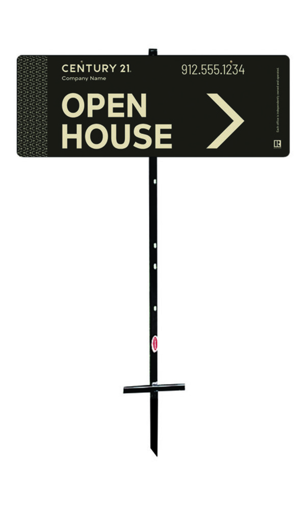 T-Stale Directional Open House Sign Panel Unit, 9"H X 24"W