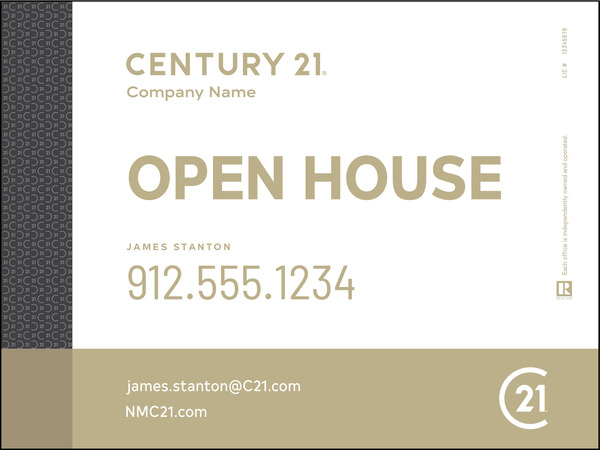Directional Open House Sign Panel, Corrugated 4mm, 18"H X 24"W