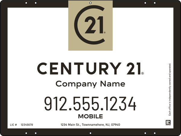 Reflective Office Sign Panel, 18"H X 24"W, Steel